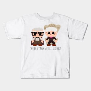 Carl & Ellie - You Don't Talk Much Kids T-Shirt